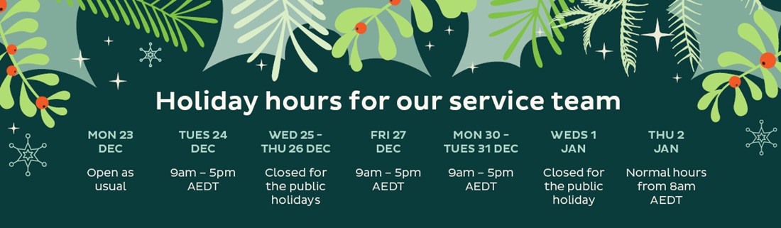 Holiday hours 2024 banner